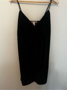 Victoria’s Secret Black Velvet Slip Dress XXL NWT Lingerie Nightgown